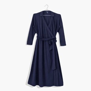 Nic + Zoe Midnight Luxe Jersey Faux Wrap Shirtdress Dress S